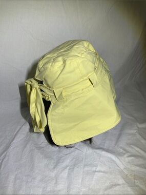 Kids Pale Yellow Sun Protection Bucket Hat with Back Tie